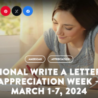 Write a Letter of Appreciation Week (написание письма благодарности)